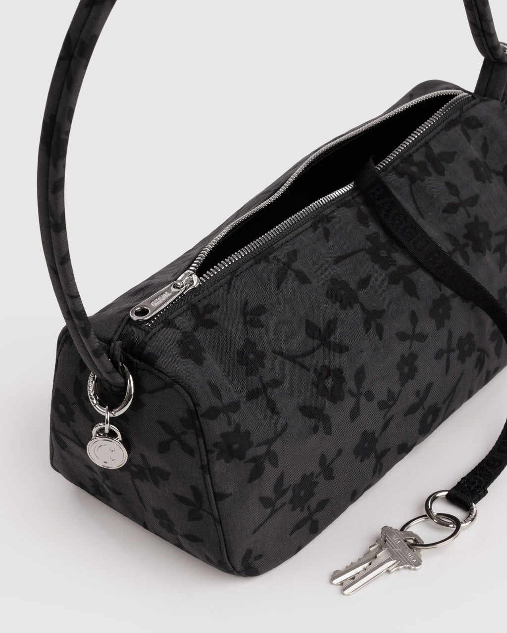 Nylon Loaf Bag - Charcoal Ditsy Floral